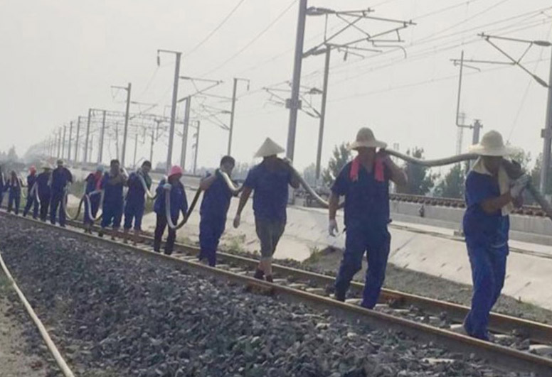 Construction site of Lunan High-Speed Railway